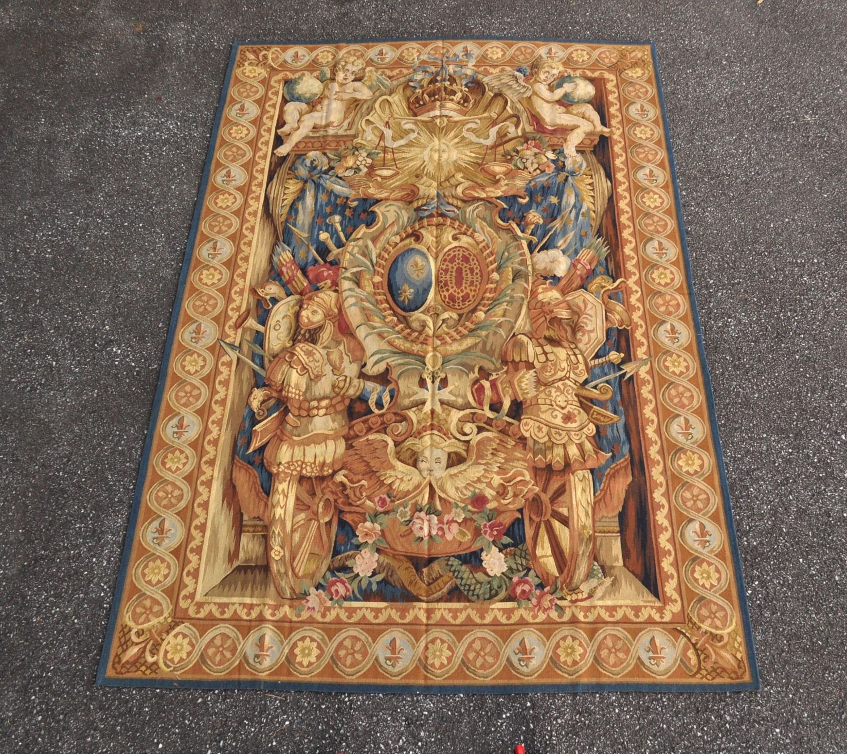 Aubusson Tapestry Antique Reproduction European Handwoven French