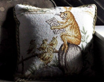Vintage Easter Decor | Easter Cottagecore Decor | Antique Easter Bunny Decoration | Easter Accent Pillow | Easter Rabbit Throw Pillow Cover
