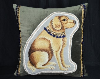 Fodera per cuscino in lana ad ago, unica nel suo genere, per cane Labrador Retriever, 23x23, regalo per la mamma