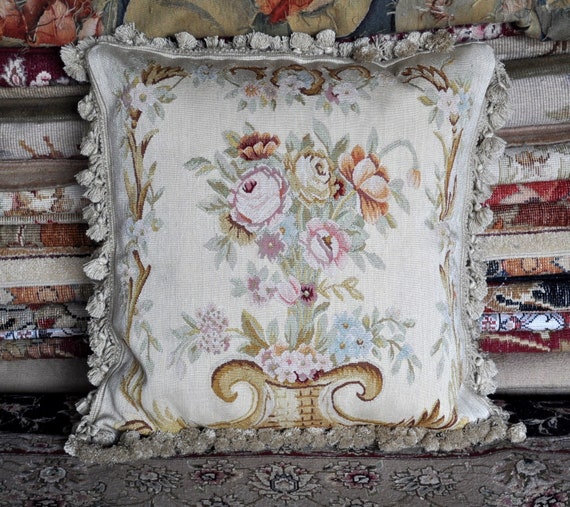 Antique Reproduction Gobelins Tapestry Wool Silk Aubusson Etsy