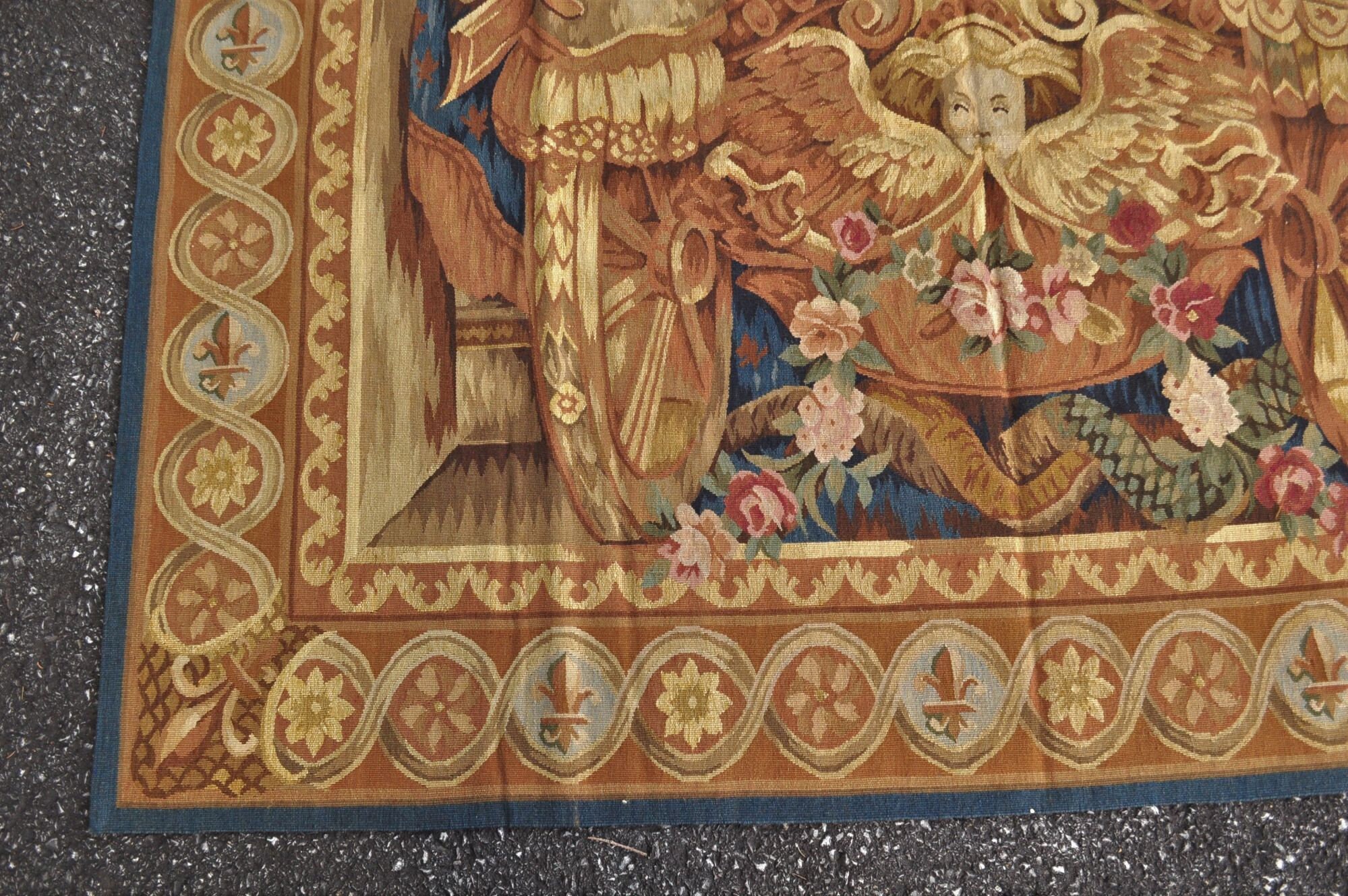 72x108 Rug New Handwoven Wool Aubusson Tapestry Antique Reproduction French ...