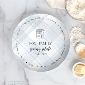 Family Giving Plate - Personalized Giving Plate - Farmhouse Giving Plate - Giving Plate With House