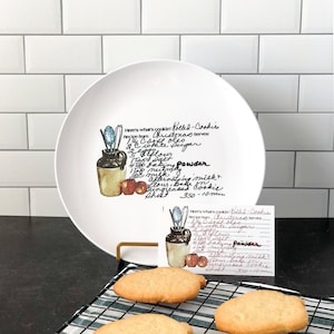 Handwritten Recipe on Plate - Custom Platter with Your Family Recipe - Handwritten Recipe Plate - Recipe on dish - Handwriting Restored
