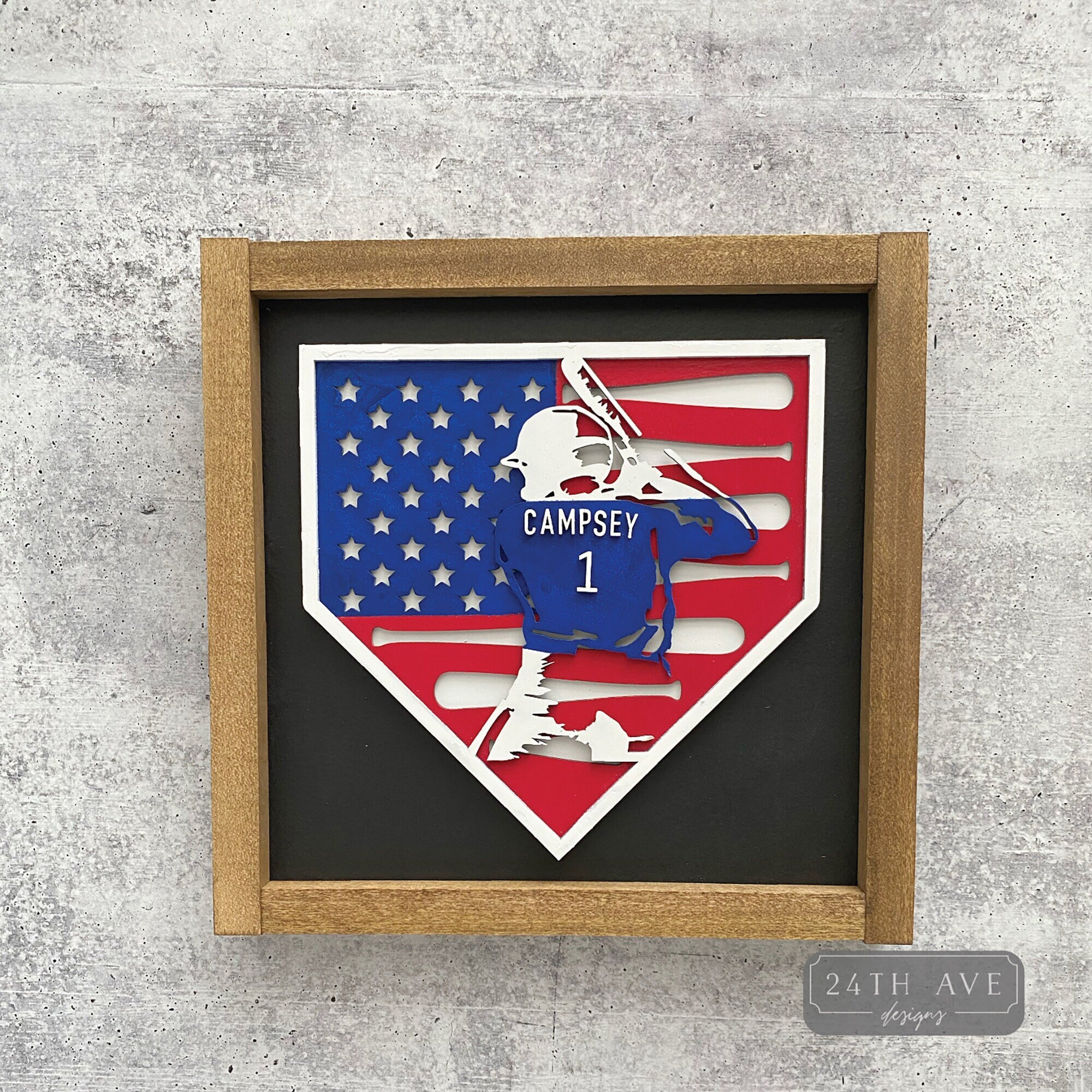 Personalized Baseball Gift, Framed Baseball Sign, 3D Baseball Plaque ...