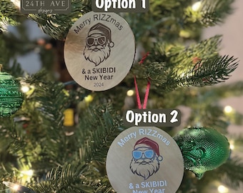Ornament Rizz Skibidi Rizzler Custom Teen Meme Christmas Ornament - Gen Alpha, Funny ...