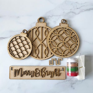 Kit de pintura de bricolaje de Navidad, Kit de bricolaje de estantería, Kit de bricolaje de adornos navideños, Kit de decoración navideña de bricolaje