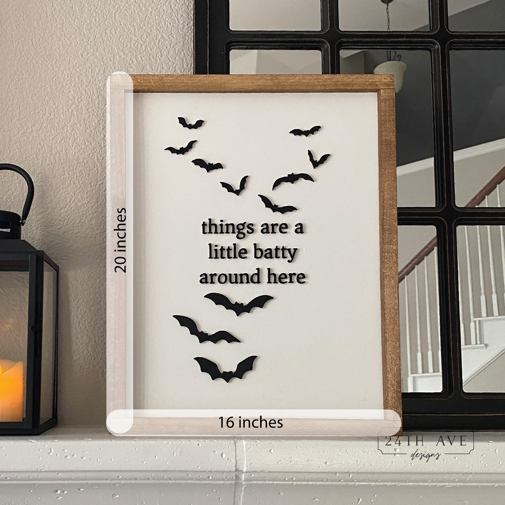 Halloween Wood Sign, Things Are a Little Batty Around Here, Halloween ...