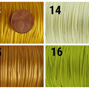 Fil Nylon Satiné Queue De Rat – 18 Mètres – 15 Couleurs Au Choix Pour Créations DIY