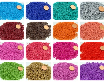 Rocaille perles verre 2mm couleurs opaques unies au choix par 20 grammes DIY création bijoux déco