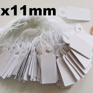 Etiquettes pour bijoux ou petits objets pour prix ou référence au choix Rectangle 11x29 100p