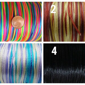Fil Nylon Satiné Queue De Rat – 18 Mètres – 15 Couleurs Au Choix – Cordon écheveaux