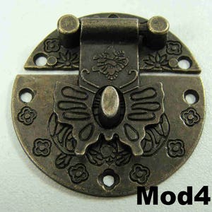 FERMOIR FERMETURE métal couleur bronze cartonnage accessoire menuiserie home déco aspect vintage Mod4 Rond 39mm