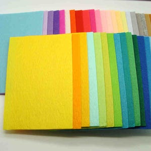 40 Plaques Feutrine 15x10cm Feuilles 1mm environ mix couleurs Feutre DIY loisirs créatifs