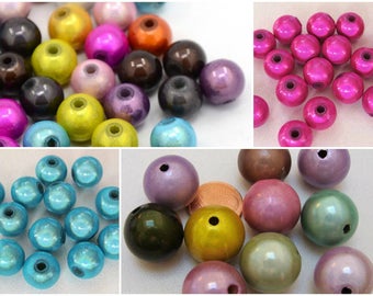 Lot De Perles Acryliques Antiques - 75 Grammes - Mix Tailles Et Formes - DIY Bijoux Et Déco