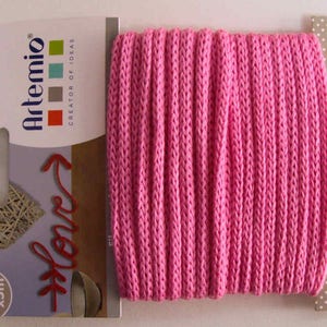5 mètres Tricotin fil dia 5mm Artemio couleur au choix DIY loisirs créatifs Home déco fil tricoté Rose Fonce Fuchsia