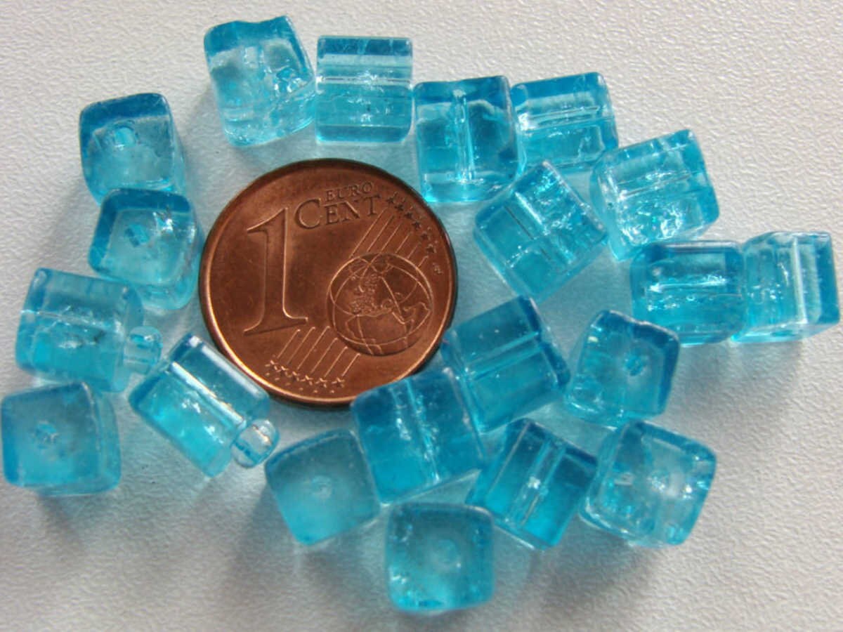 Perles En Cristal/verre Cube Coloré 6mm - Lot En Vrac (brin 15") - Pour Création De Bijoux