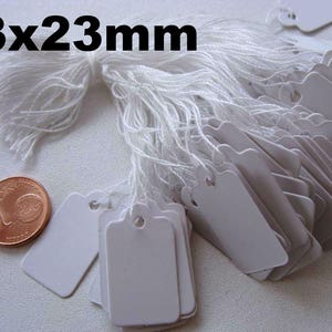 Etiquettes pour bijoux ou petits objets pour prix ou référence au choix Rectangle 13x23 100p