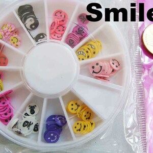 120 tranches FIMO theme au choix en boite distributrice Coeur Fleurs Gourmandise Noël Fêtes Papillon Smiley Onglerie Nail art scrapbooking image 7