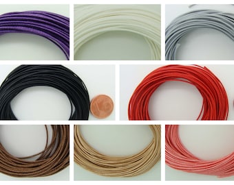 10 mètres Fil 0,8mm polyester ciré nylon cordon couleur au choix création bijoux