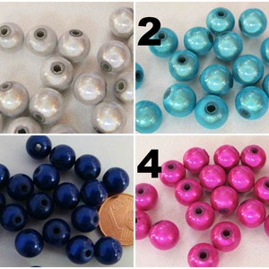 Perles Miracle magique acrylique ronde Nacrées Lot au choix DIY création bijoux immagine 8