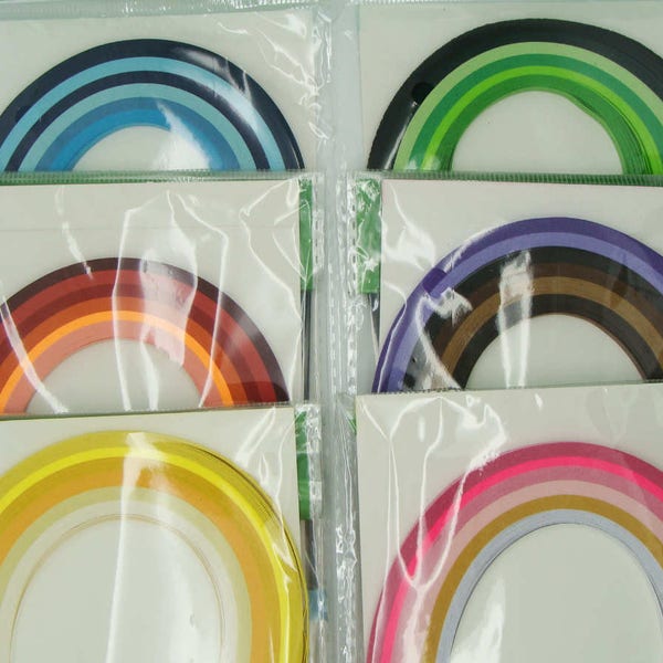 Bandes de papier pour Quilling 3mmx39cm paperolles Mix couleurs au choix