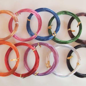 Fil D'Aluminium D'Oxydation, 5 Mètres / Rouleau Fil D'Artisanat En Aluminium Pour Fabrication De Bijoux Utilisation Pratique