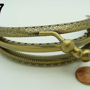 Fermoir Porte-monnaie Double Pochette métal bronze ou argenté modèle au choix Bronze MOD17