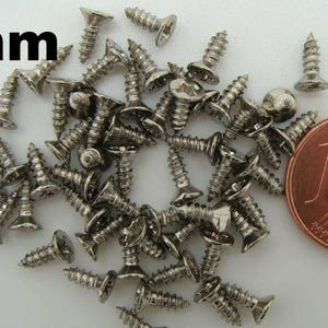 Mini-Vis petites 5 à 10mm pour cartonnage métal au choix vis bricolage quincaillerie Acier 6mm x50pcs