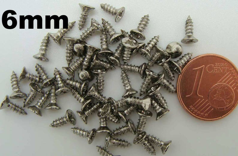 Mini-Vis petites 5 à 10mm pour cartonnage métal au choix vis bricolage quincaillerie Acier 6mm x50pcs