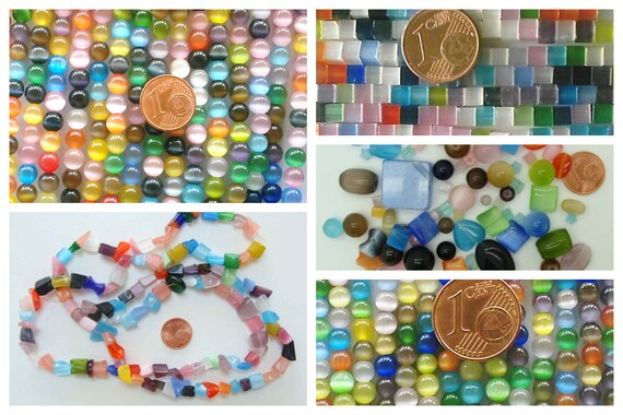 95 Perles 4mm verre style Millefiori Fleurs mix couleurs DIY création bijoux