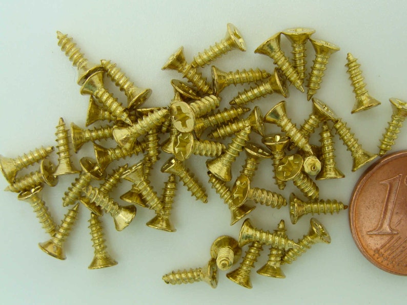 Mini-Vis petites 5 à 10mm pour cartonnage métal au choix vis bricolage quincaillerie Doré 7mm x50pcs