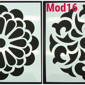 Pochoir motifs floraux et divers modèle au choix planche carré 15x15cm style carreau de ciment image 9