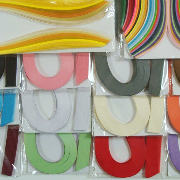 Quilling Bandes papier 5mm x 52cm paperolles 25 couleurs au choix DIY loisirs créatifs home deco