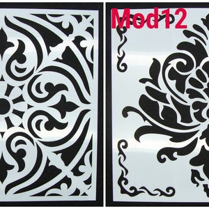Pochoir motifs floraux et divers modèle au choix planche carré 15x15cm style carreau de ciment image 7