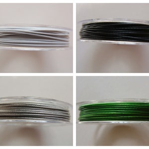 Fil câble 0,60mm bobine 10m crinelle Cordon Couleurs au choix