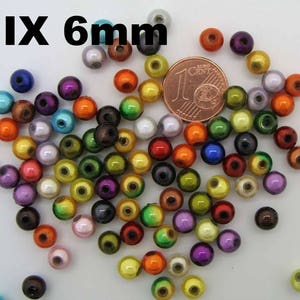 Perles Miracle magique acrylique ronde Nacrées Lot au choix DIY création bijoux Mix6mm x 100pcs