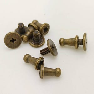 5 Mini Poignées 9mm métal couleur rivet bronze Cartonnage tiroir rangement Home déco vintage