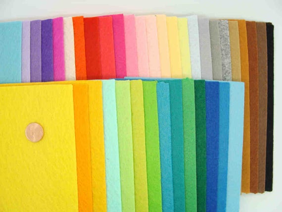 40 feuilles FEUTRINE 1mm plaque mix 40 couleurs 15x10cm DIY loisirs créatifs