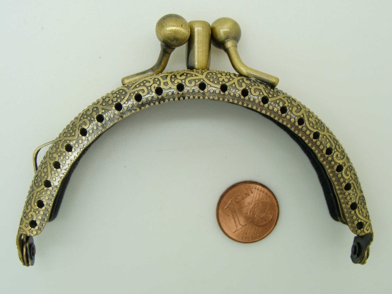 Fermoir Porte-monnaie Double Pochette métal bronze ou argenté modèle au choix image 5