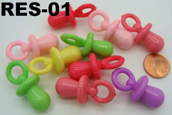 Breloques Tetine Biberon Bebe Ou 32mm Acrylique Mix Etsy Ireland