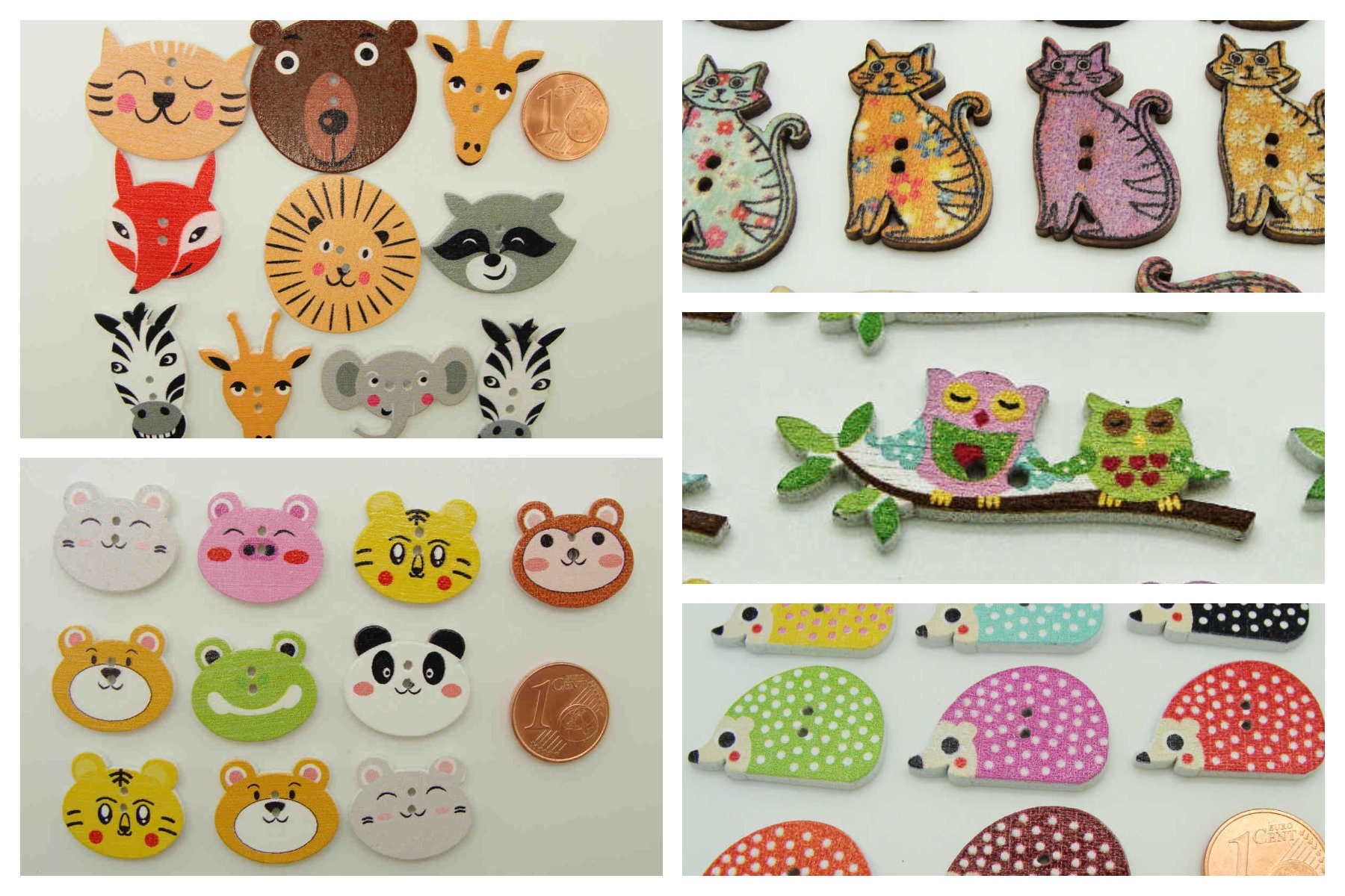 1000 Boutons En Plastique Forme Os De Chien - Couleurs Assorties - Pour Couture, Scrapbooking, DIY - Longueur ~2 Cm