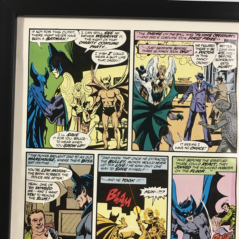 Frame 1980/'s Magazine Art Wall Decor Gaming Bedroom Grooms Gift For Him Gamer Son Dad Husband Joker Man Cave Comic Retro Vintage Batman