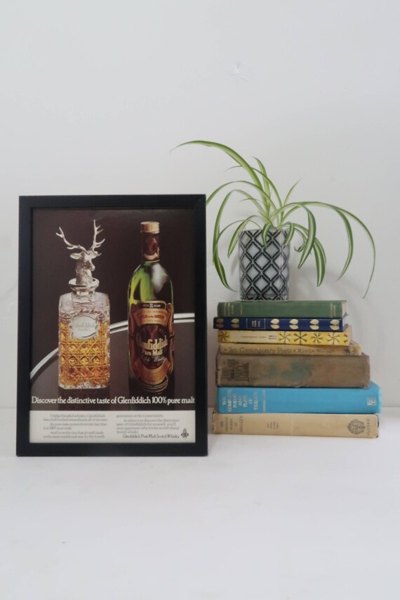 Glenfiddich Malt Whisky Scotch Framed Advert Old Fashioned Etsy