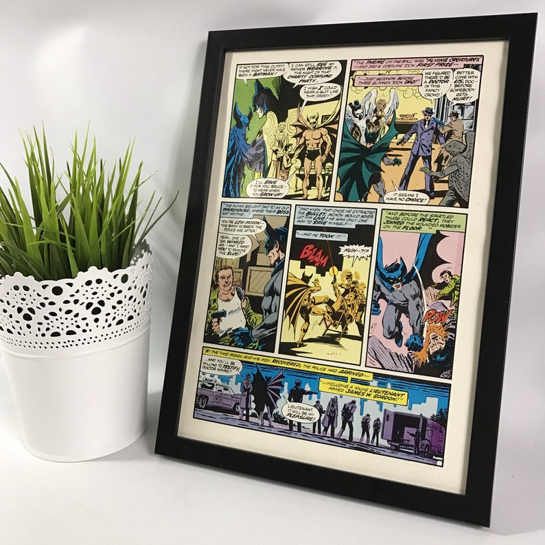 Frame 1980/'s Magazine Art Wall Decor Gaming Bedroom Grooms Gift For Him Gamer Son Dad Husband Joker Man Cave Comic Retro Vintage Batman