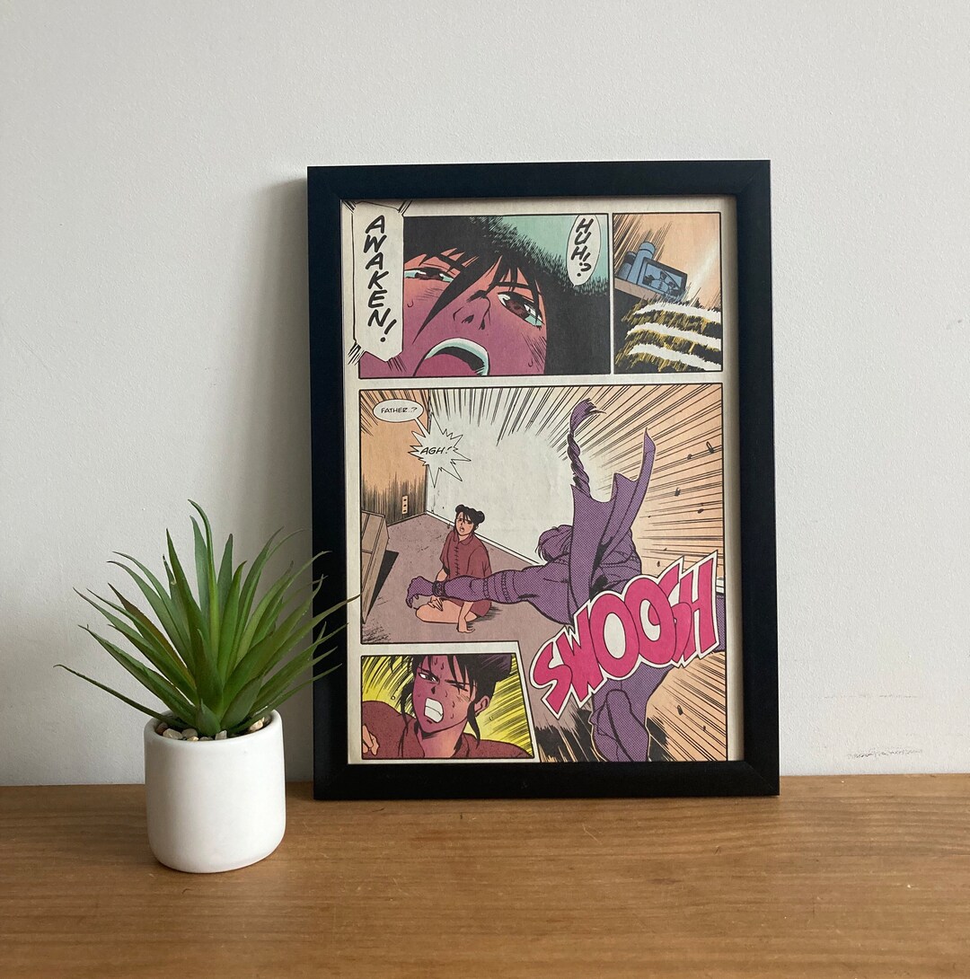 Chun Li Retro Frame Street Fighter Poster, Framed Comic, Wall Decor Man ...