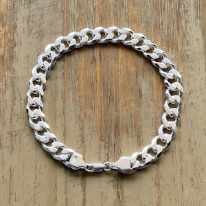 Sterling Silver Cuban Link Bracelet: Miami Curb Chain for Men