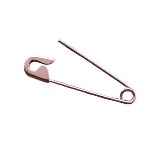 1 Inch Rose Gold Safety Pin Jewelry Safety Pin Earring Gold Safety Pin Gold Punk Earring Safety Pin Movement Safety Pin 9K 14K 18K