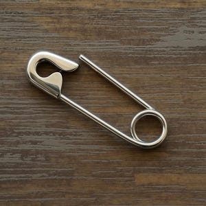 Sterling Silver Safety Pin Earring Small Punk Earring Unisex Minimalist Jewelry Lobe Earring Dainty  Earring Edgy Everyday Jewelry 3/4 inch