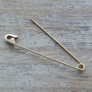 1.75'' Inch 925 Solid Sterling Silver Safety Pin Earring,Handmade Punk Unisex Safety Pin Earring,Silver Safety Pin Earring