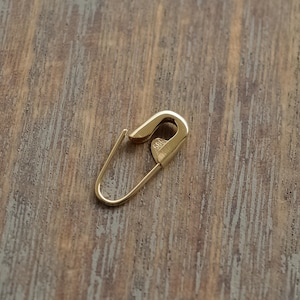 1/2 Inches Gold safety pin mini punk hoop earring, gold cute dainty statement safety pin earring,gold safety pin birthday gift for her